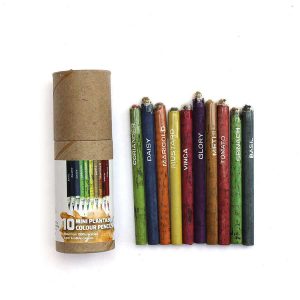 mini seed coloring plantable pencils - eco-friendly stationery