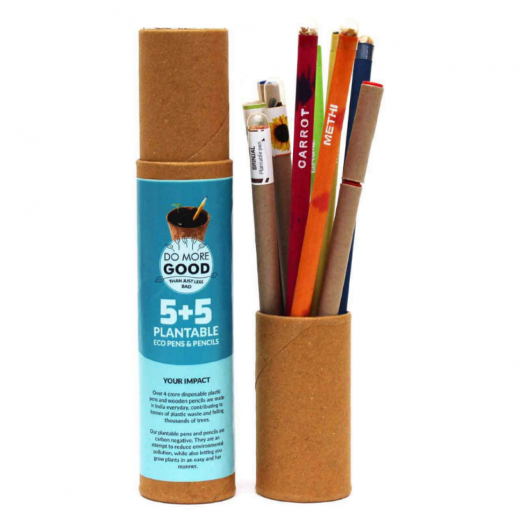 Plantable Eco Pen + Pencil Combo - 5 Eco Seed Pens and 5 Seed Pencils ...