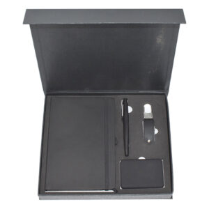 Promotional Gift Set - 1x Notebook, 1x USB, 1x Mobile Stand, 1x Pen