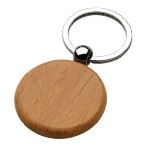 Round Wooden Keychains