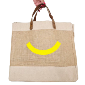 Jute Bag with Canvas Boarders (Horizontal)