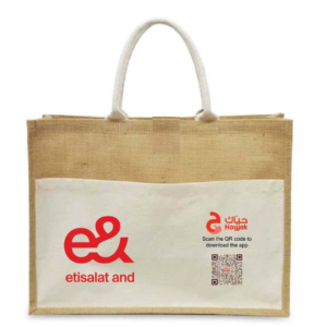Jute Bag with front pocket