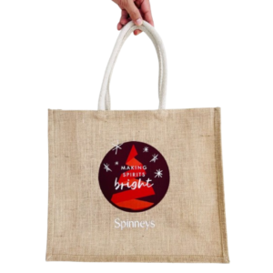 Jute White Padded Tote Bag