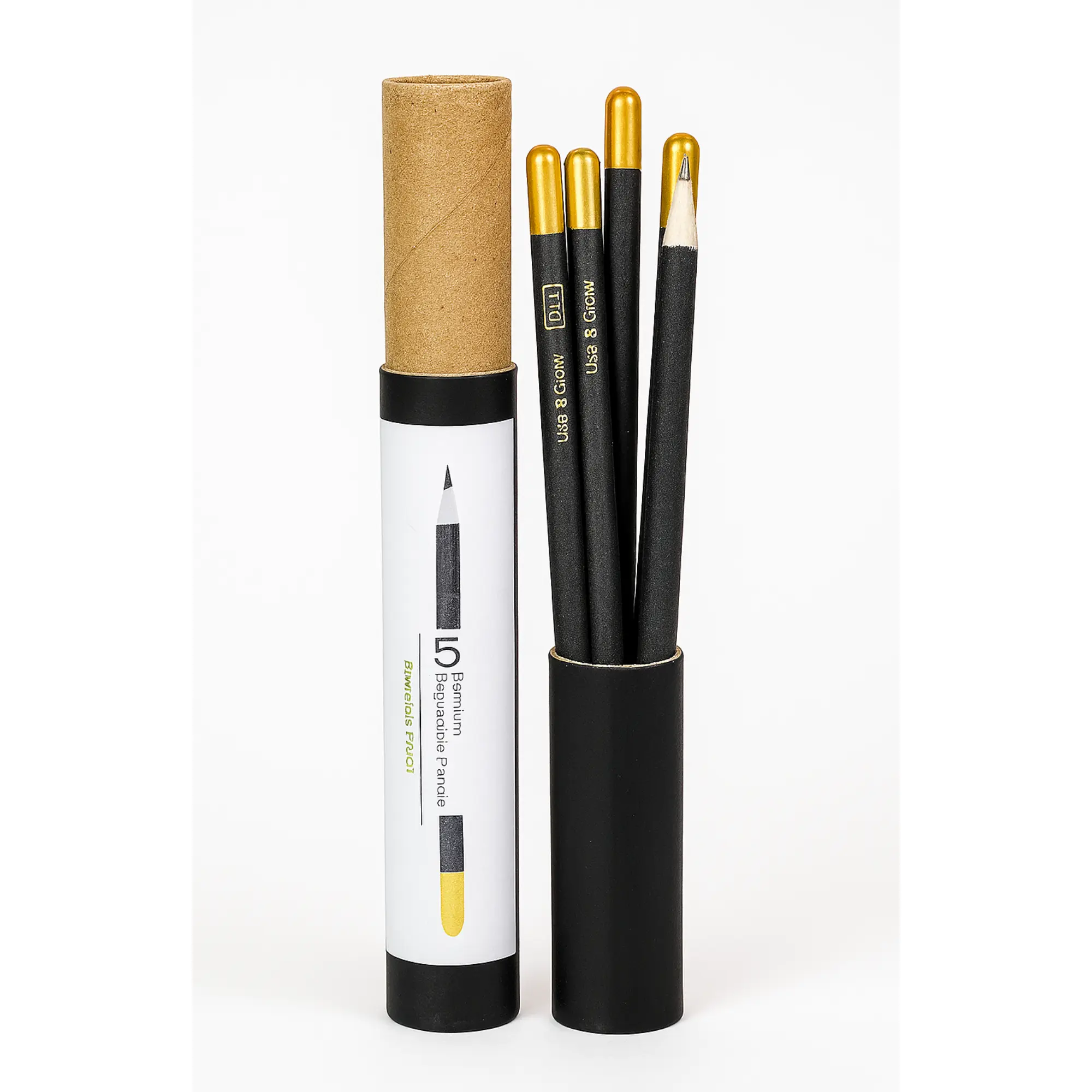 BLACK GOLD PENCIL SET (5PC SET)