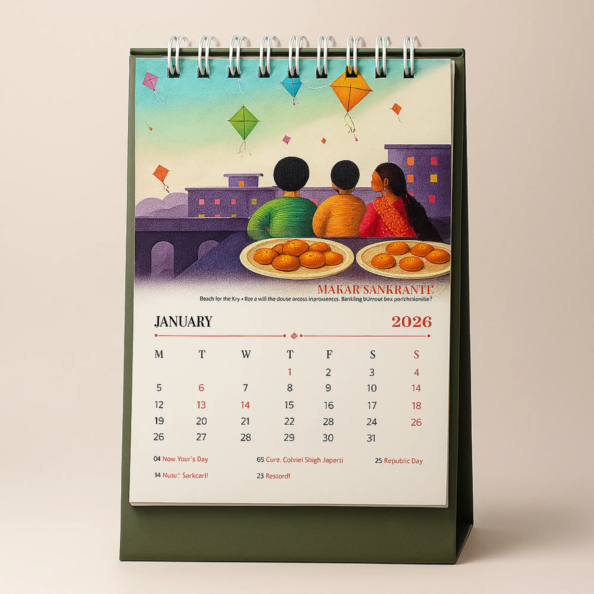 WIRE BLOOM DESK CALENDAR