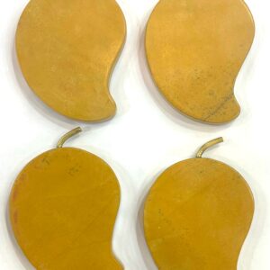 “Mango” Marble Coasters with Brass Stem