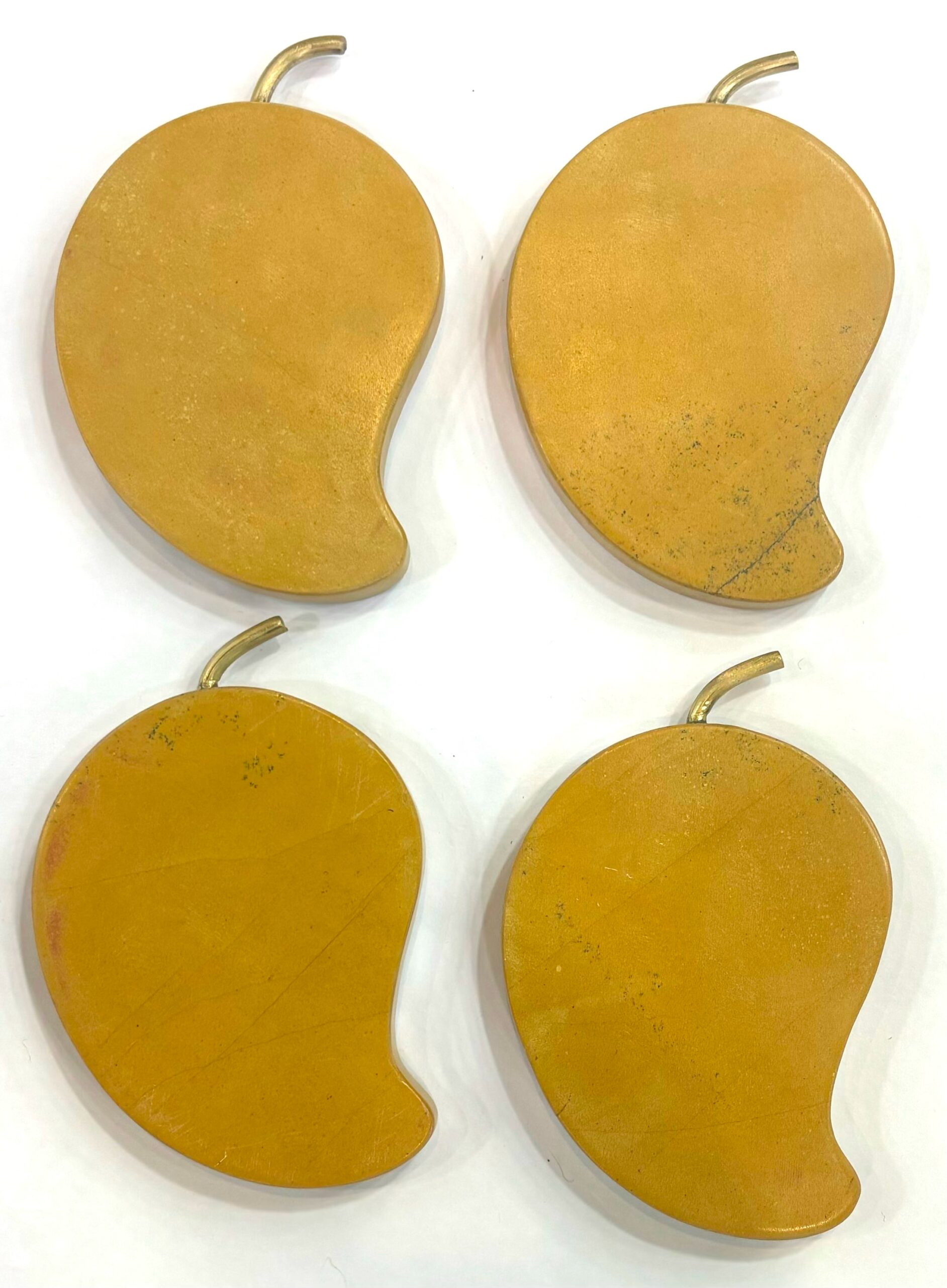 “Mango” Marble Coasters with Brass Stem