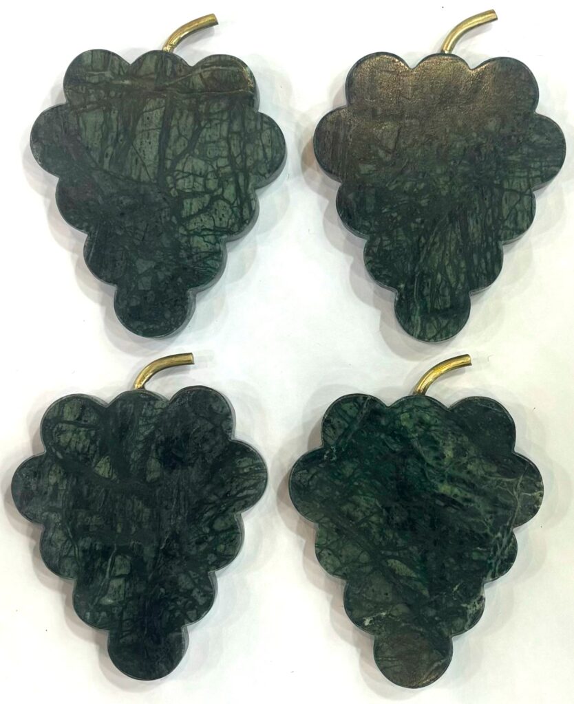 “Grape” Marble Coasters with Brass Stem