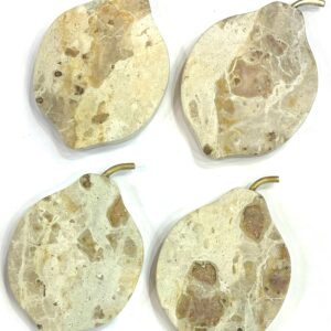 “Lemon” Marble Coasters with Brass Stem