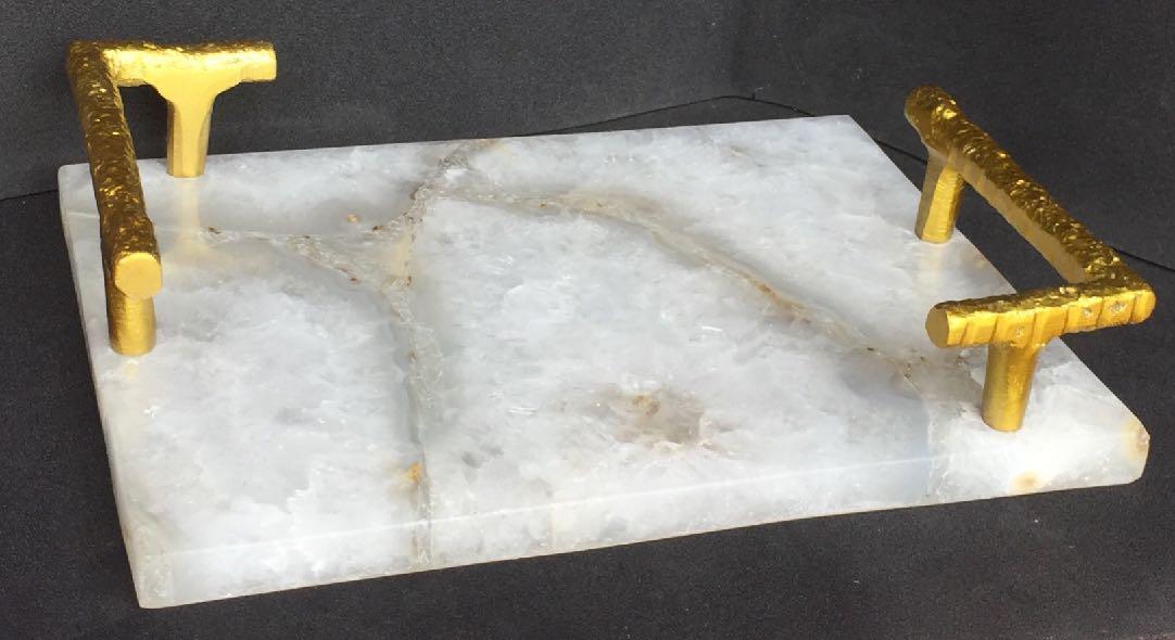 White Agate Jointed Tray