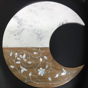 Moon platter with Mother of Pearls Inlay