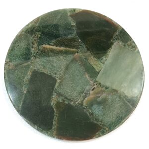 Green Agate With Resin Round Board
