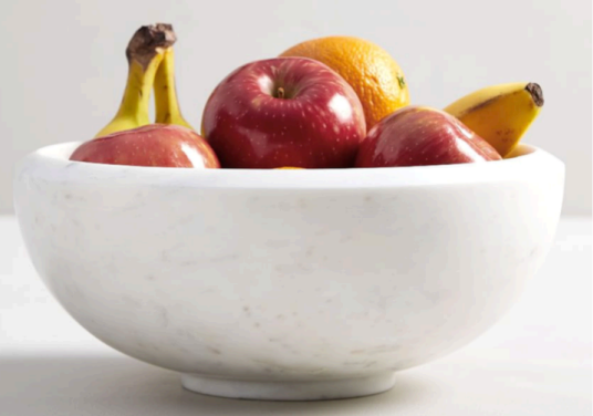 Creamish White Marble Bowl Fruit Bowl