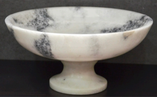 White Marble Bowl with Stand