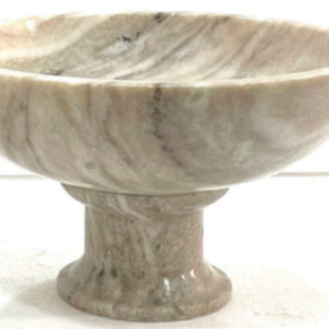 Beige Marble Bowl with Stand
