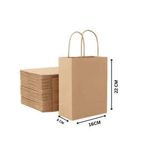Brown Paper Bags with Twisted Handles – Multiple Sizes | Eco-Friendly Kraft Shopping Bags