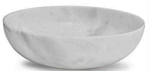 White/ Gray Marble Bowl