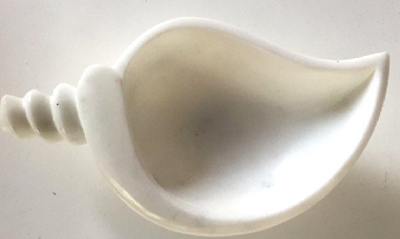 White Marble “Shell Shaped” Decorative Bowl