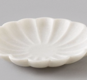 White Marble MARIGOLD Platter