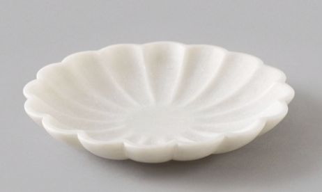 White Marble MARIGOLD Platter