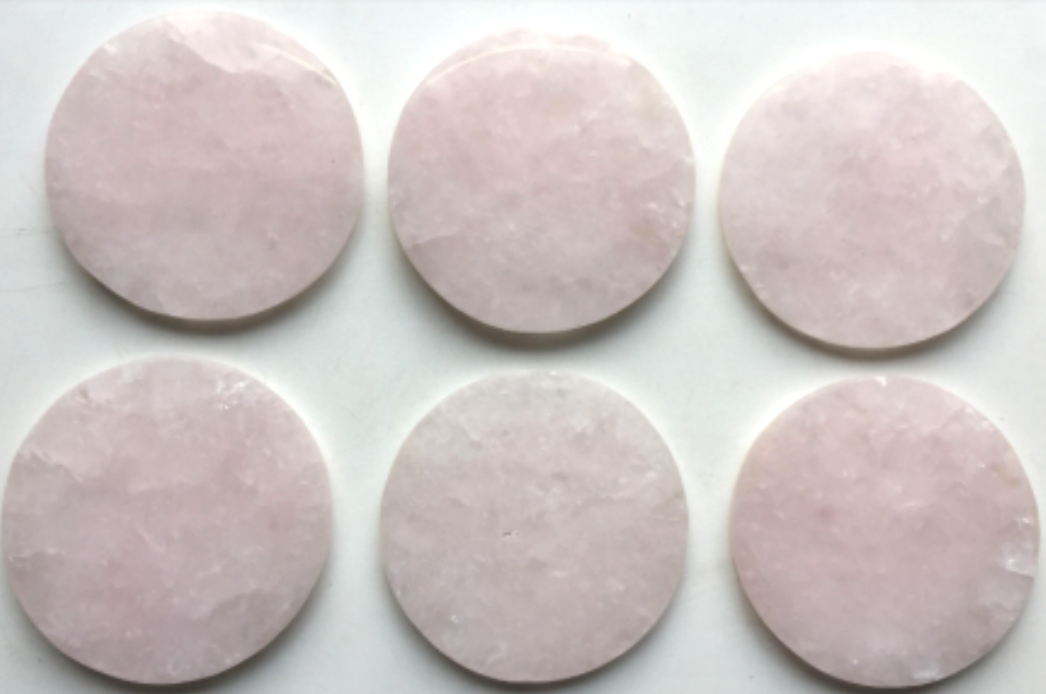 Rose Quartz Round Coasters