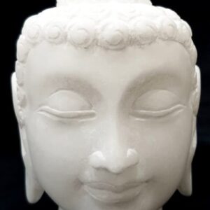 White Marble Buddha Head