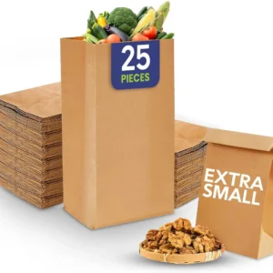 Square Bottom Paper Bags – Brown & White | Multiple Sizes | Eco-Friendly Kraft Takeaway Bags
