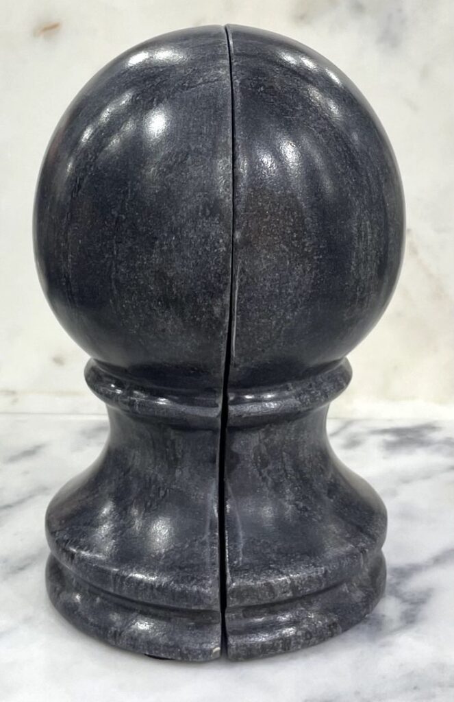 Black Marble Globe Bookend