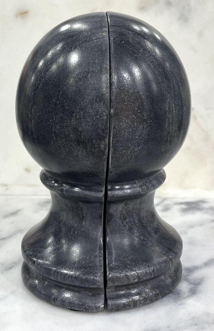 Black Marble Globe Bookend