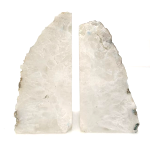 White Agate Bookend