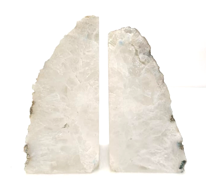 White Agate Bookend