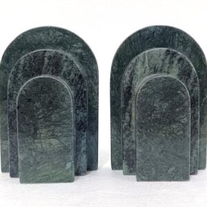 Green Marble Bookends