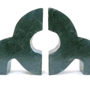 Green Marble Bookends
