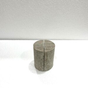 Brown Marble Bookend With Rough Outer Texture