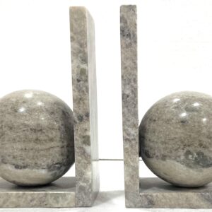 Grayish Brown Marble Ball Bookends