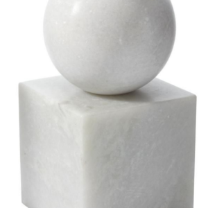White / Gray Marble Bookends