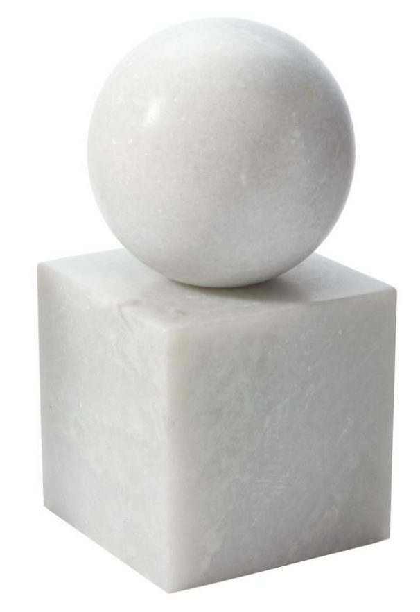 White / Gray Marble Bookends