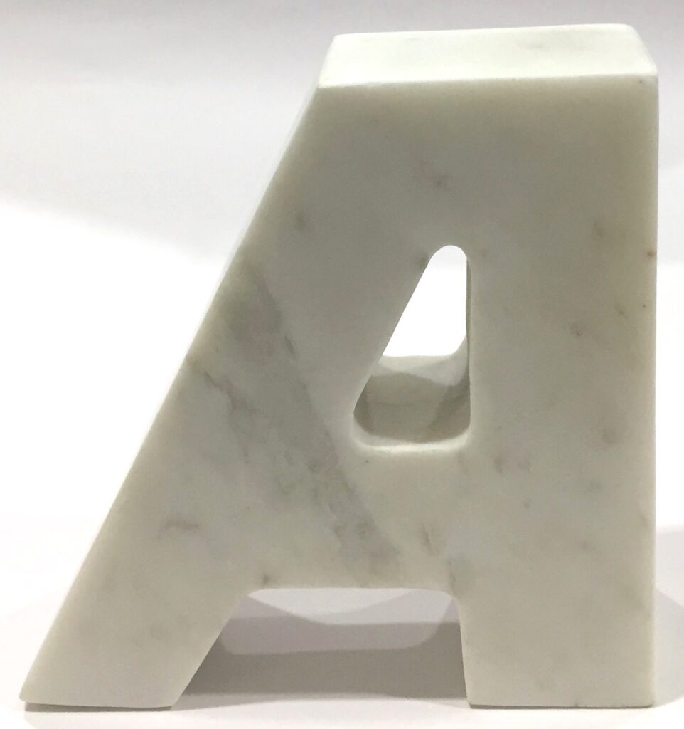 Black / White Marble AZ Bookends