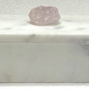 White Marble Box With Agate Top