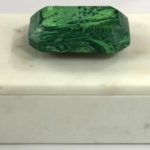 White Marble Jointed Box with Composite Green Marble Knob
