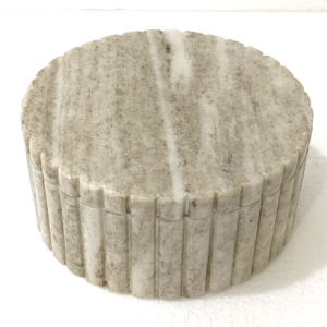 Brown Marble Round Box