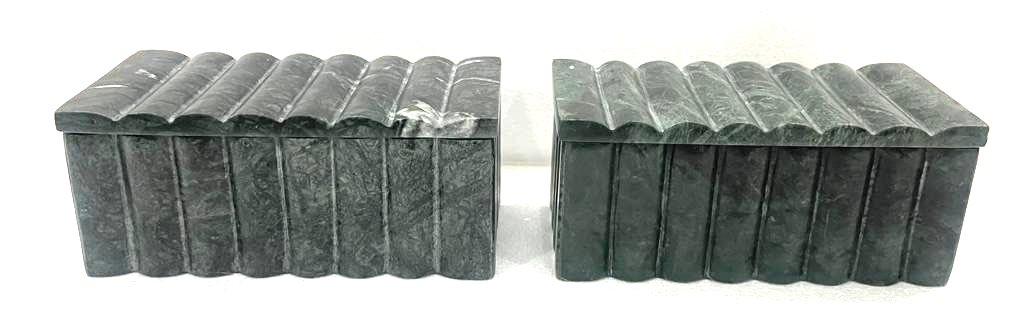 Green Marble Jointed Scallop Box