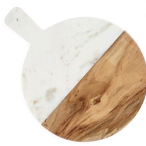 Marble and Acacia wood jointed Paddle Board with felt feet underneath