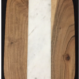 Marble and Acacia wood jointed Board with felt feet underneath