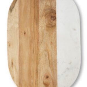 Marble and Acacia wood jointed Board with felt feet underneath