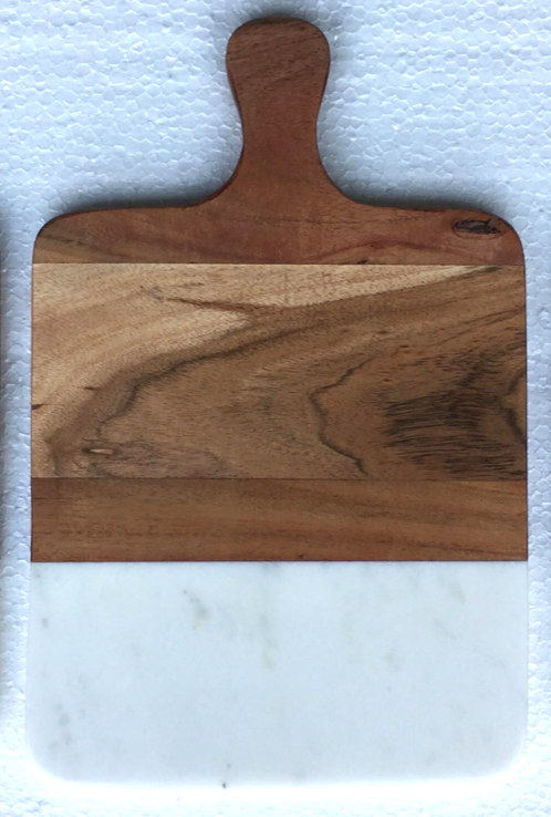 Marble and Acacia wood jointed Paddle Board with felt feet underneath