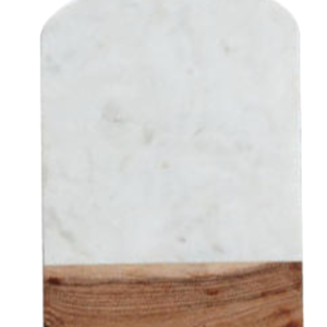 Marble and Acacia wood jointed Board with felt feet underneath