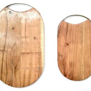 Acacia Wood Jointed “OVAL” Boards with Brass Handle