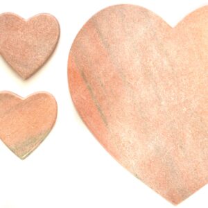 Pink Marble “HEART” Shaped Platter and Coasters