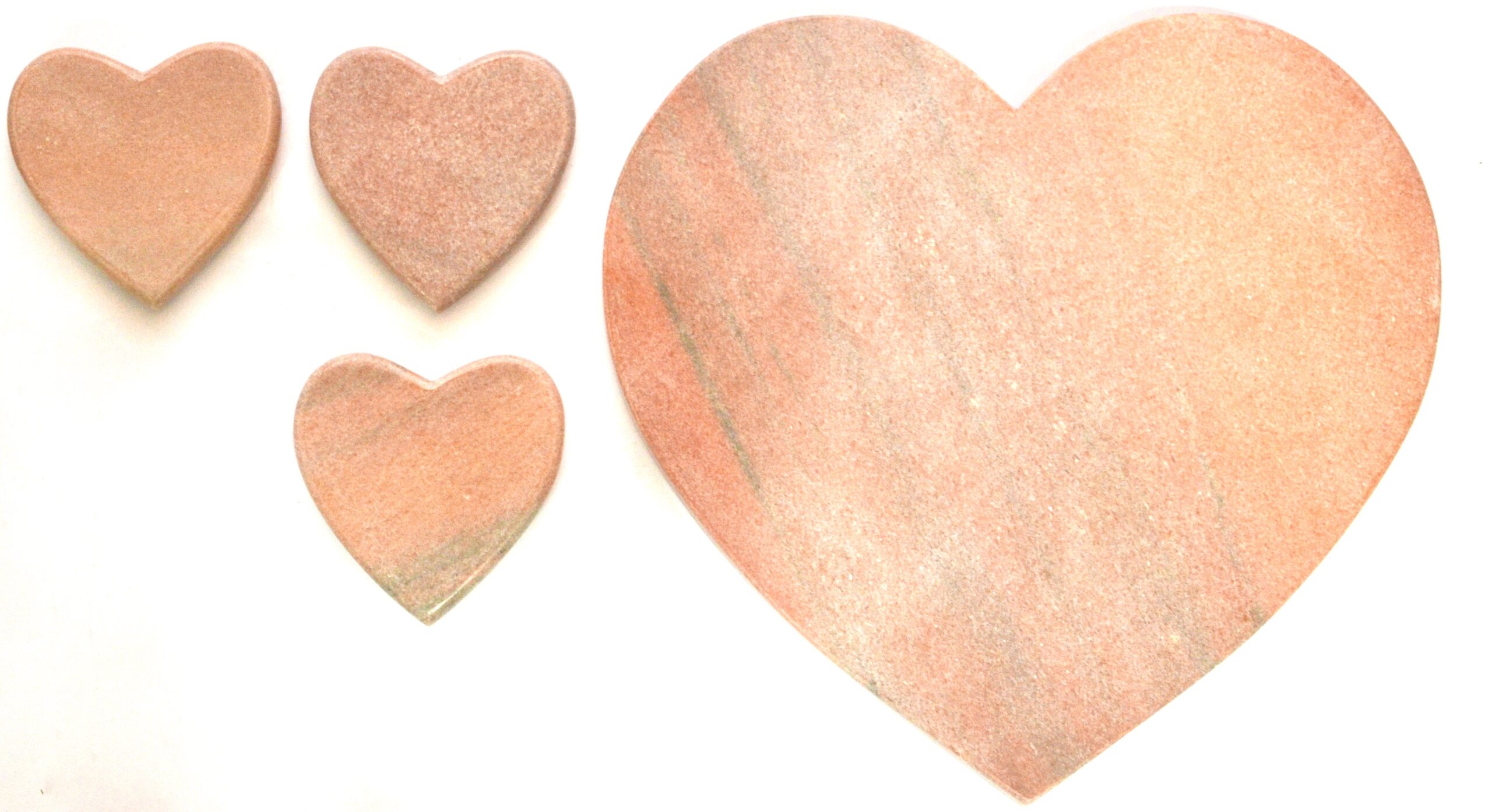 Pink Marble “HEART” Shaped Platter and Coasters